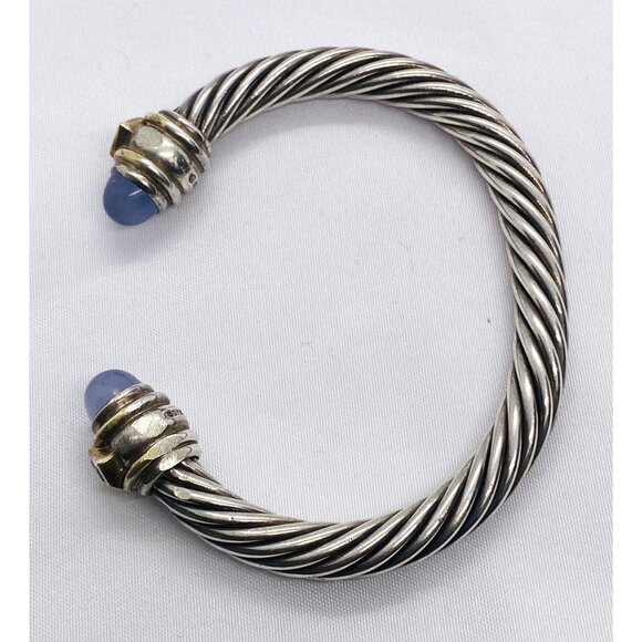 David Yurman Renaissance Color Stones 925 585 Cuff Bracelet READ - Picture 14 of 16